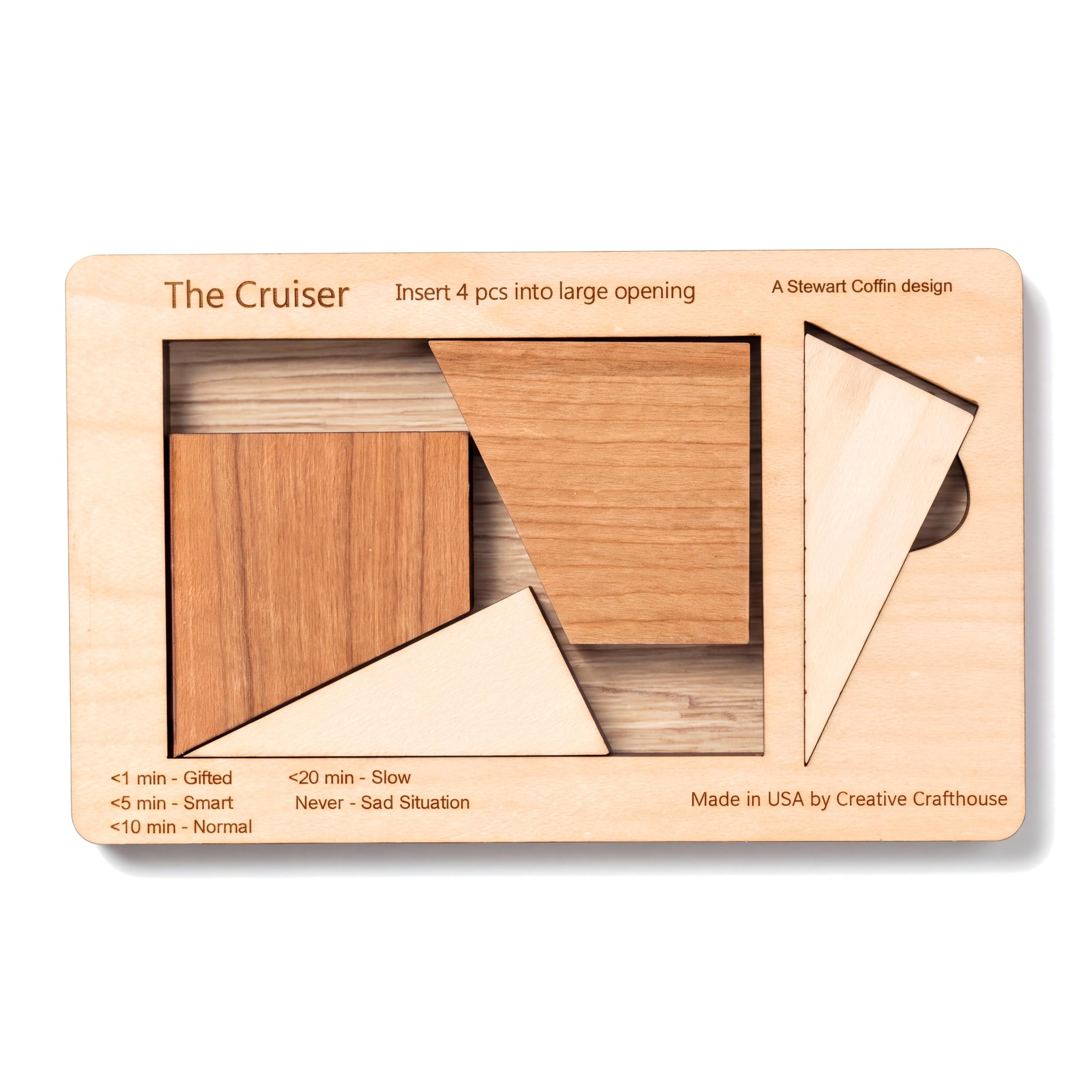 Crucial クルーシャル ザ・メープル 木製 Amazon.com: Creative Crafthouse Cruiser Wooden Brain Teaser Puzzle